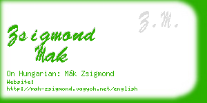 zsigmond mak business card