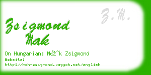 zsigmond mak business card